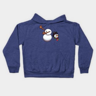 Funny Snowman Lost His Head Kids Hoodie